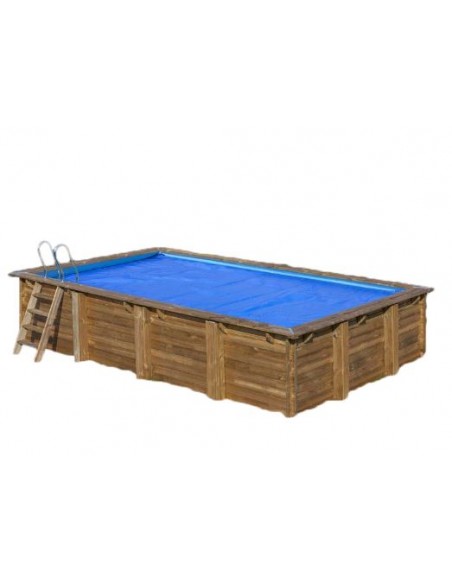 Liner azul para piscina desmontable de madera Gre modelo Lemon
