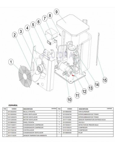 Sensor de temperatura para Bomba de Calor HPM20-30-40