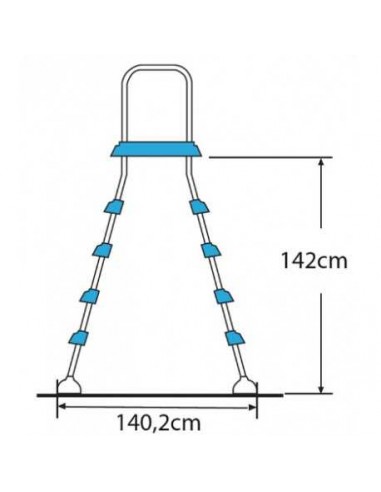 Escalera de acero inoxidable para piscina elevada Gre