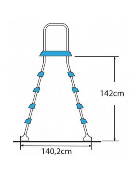 Escalera de acero inoxidable para piscina elevada Gre