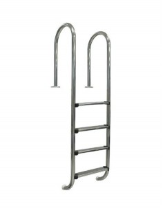 Escalera MURO piscina enterrada 4 peldaños - Inox