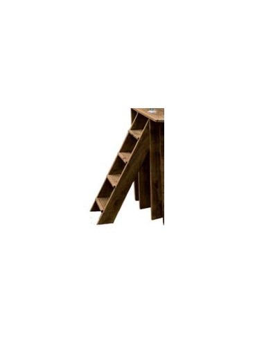 Escalera de madera para piscinas de madera Gre