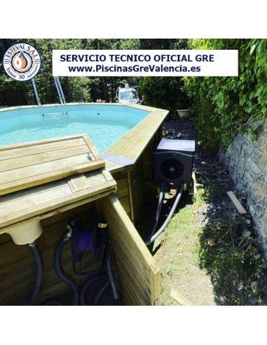Piscina desmontable GRE de madera Grenade 2 Ovalada