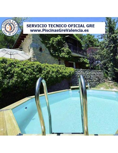 Piscina desmontable GRE de madera Grenade 2 Ovalada
