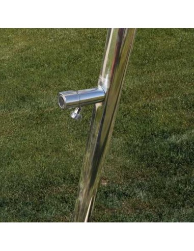 Ducha para piscina acero inoxidable con lavapiés para piscinas