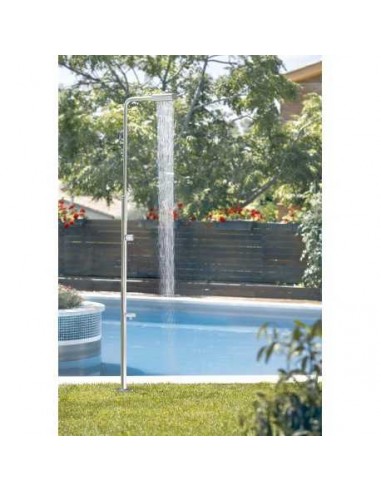 Ducha para piscina acero inoxidable con lavapiés para piscinas