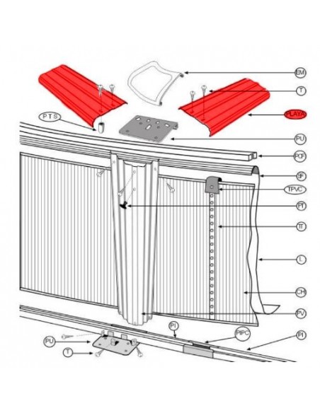 Conjunto de playas de repuesto para piscinas Gre Ø460cm