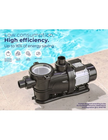 Bomba Gre premium de 1,5CV para piscinas | conexiones a Ø50