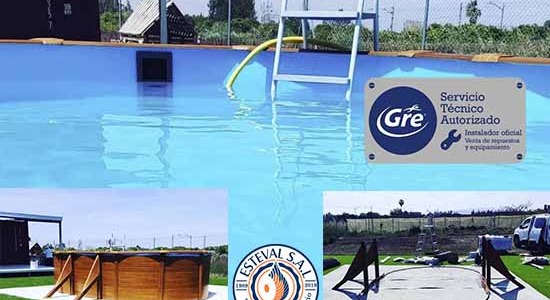 Venta e instalación piscina desmontable Gre imitación madera KITPROV503W