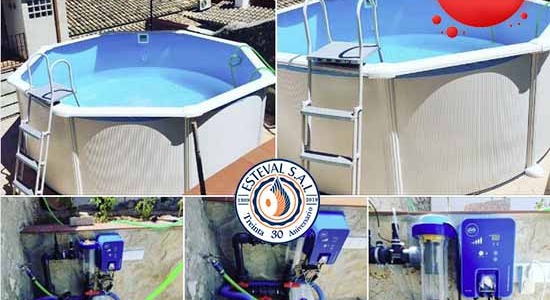 Venta e instalación de piscina desmontable Gre serie Atlantis KITPR358 ❤️ PiscinasGREValencia.es