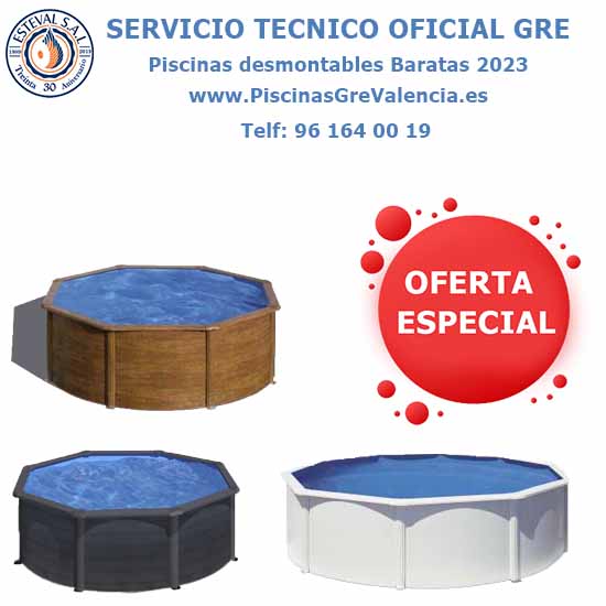 Piscinas desmontables Baratas 2023 ❤️ Servicio Técnico Oficial GRE