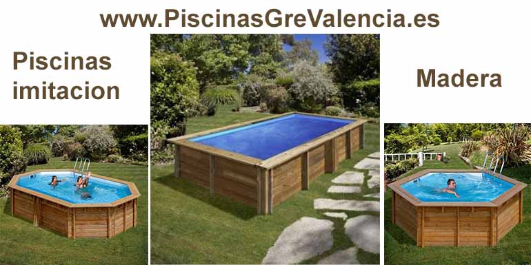 PISCINAS DESMONTABLES IMITACION MADERA