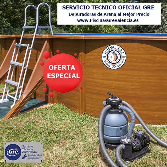 Depuradoras para piscinas desmontables Gre