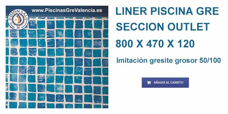 Liner Piscina GRE 800 x 470 x 120